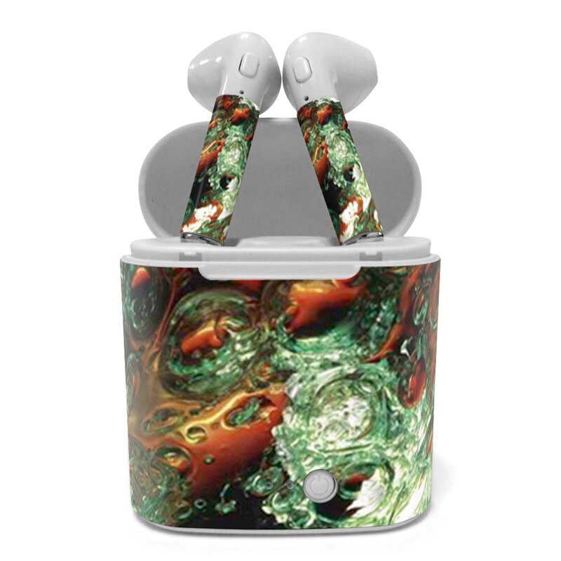 Double Wireless Skin Sticker Headset Pair Cover Full Body Earphone For HBQ I7s TWS: 061