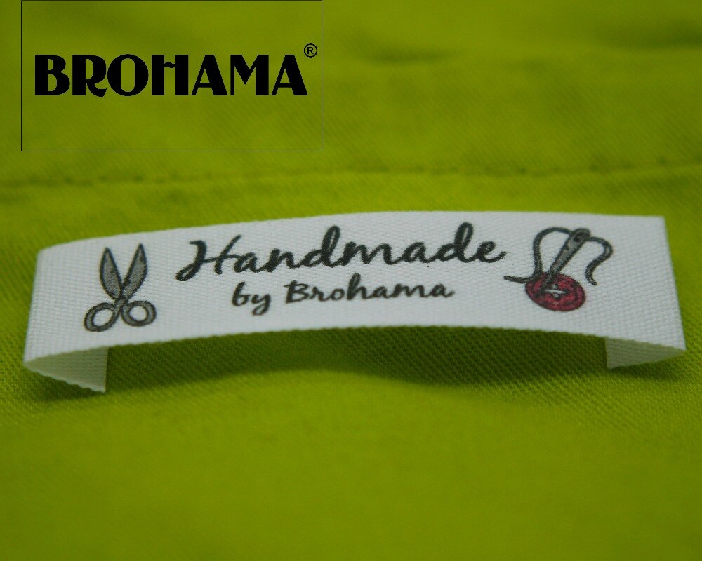 Sewing labels / custom brand labels, clothing labels, fabric 100% cotton, printing, Handmade Sewing (MD526)