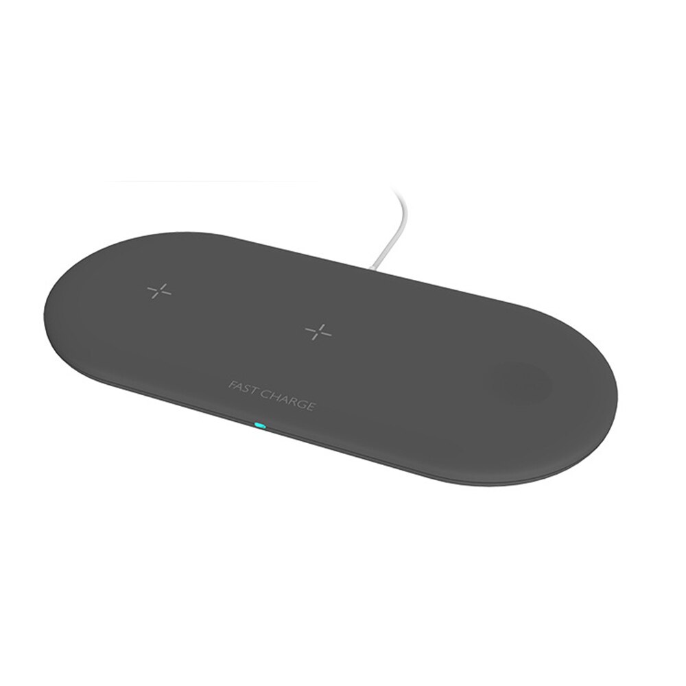 Chargeur sans fil 3 en 1 Qi chargeurs sans fil pour iPhone 8Plus X XR XS Max Dock de charge pour Apple Watch 1 2 3 4 Smartphone: Black