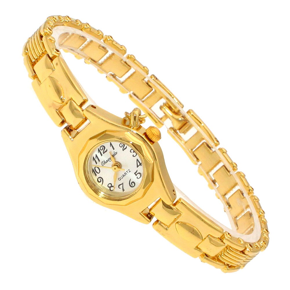 Söt dam armband klocka mujer golden relojes liten urtavla kvarts klocka populär armbandsur timme kvinnliga dam klockor: 1