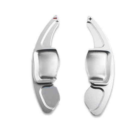 Para Skoda Octavia A7 MK3 5E RS VRS Superb B8 Scala Karoq Kodiaq volante de coche paleta de cambio extender pegatina DSG Gear: Plata
