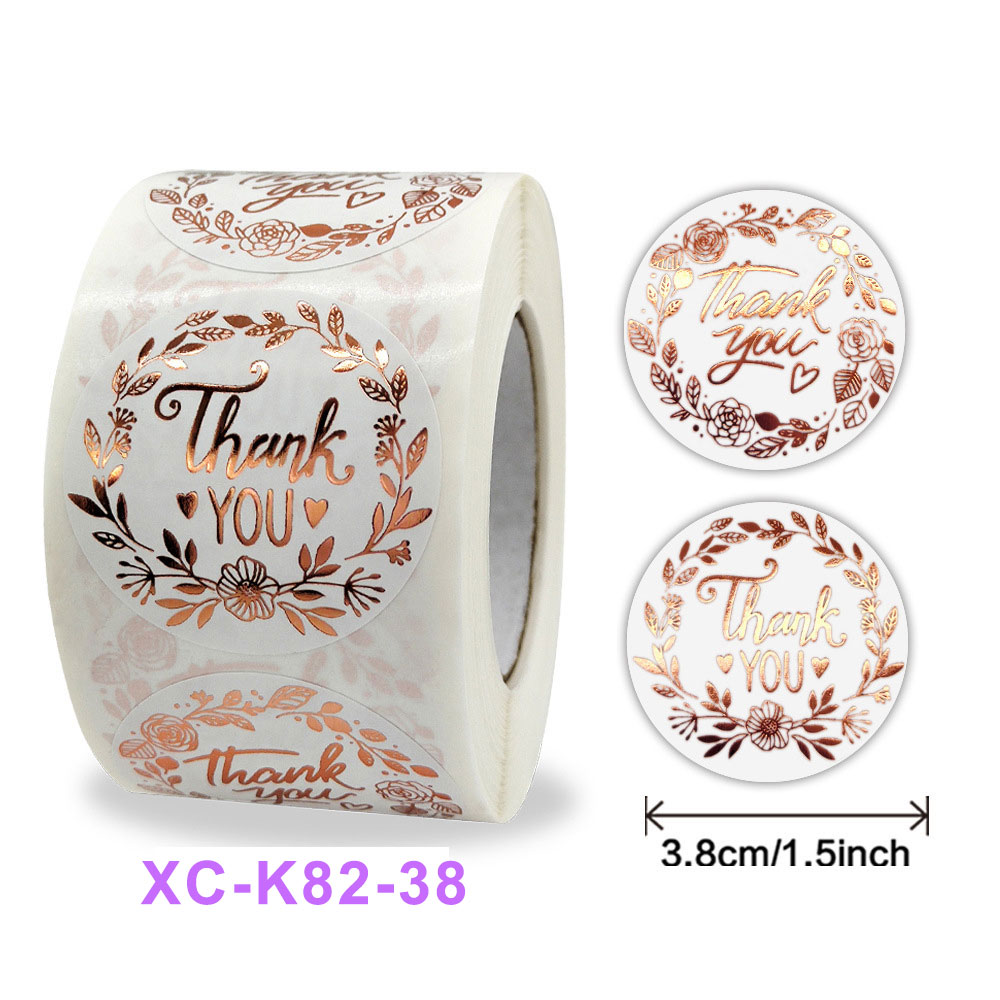 500pcs Order Sealing Sticker Labels With Thank You Love For Hand Make Business Take Out Food Xmas Year Decoration
