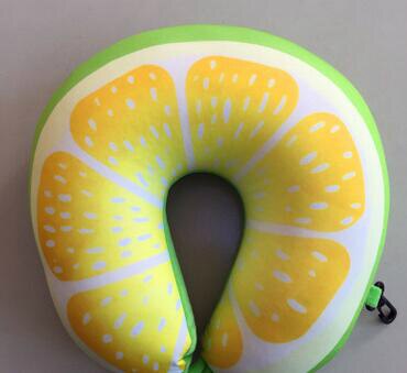 Frugt u-formet rejsepude nanopartikler nakkepude vandmelon citron kiwi appelsin bilpuder blød pude boligtekstil: 4