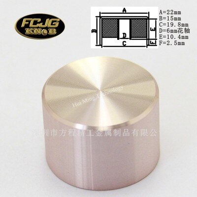 10pcs aluminum plastic cap knob potentiometer knob Smooth 22*15*6mm silver O shaft amplifier volume adjustment aluminum knob