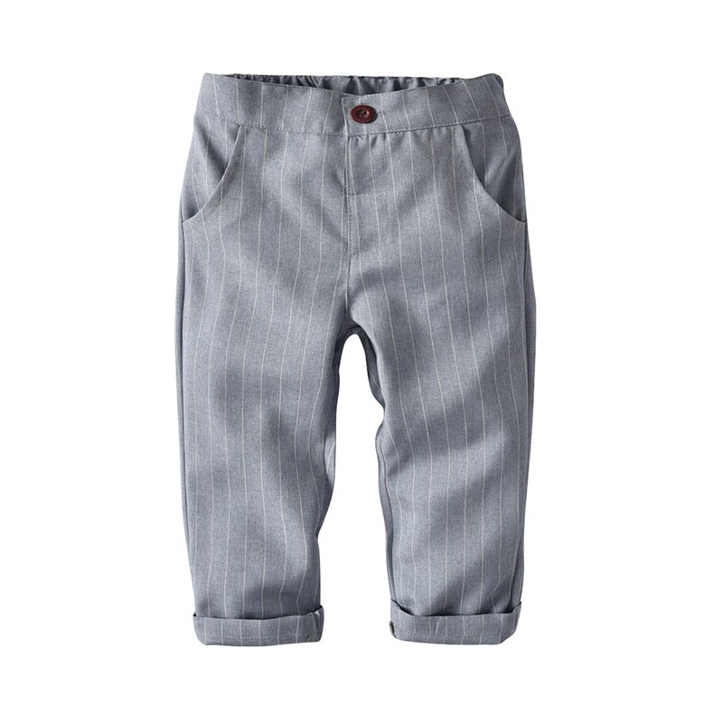 Baby Boys Clothes Sets Kids Gentleman Formal Dress Suit Bow Tie Shirt+Pants 4 PCS Children Wedding Party Costume 1-6 Years