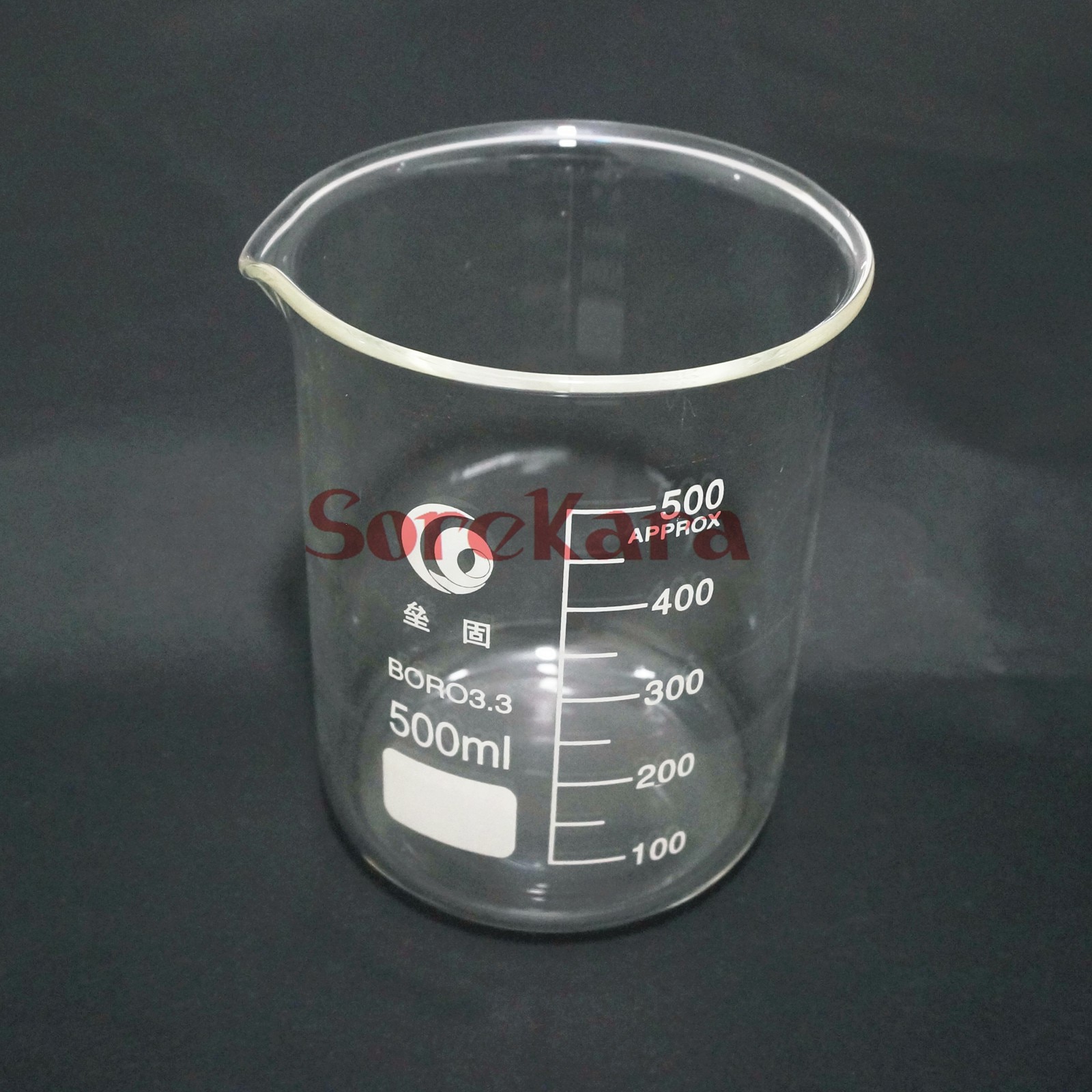500ml Low Form Beaker Chemistry Laboratory Borosilicate Glass Transparent Beaker Thickened with spout FREE SHIP