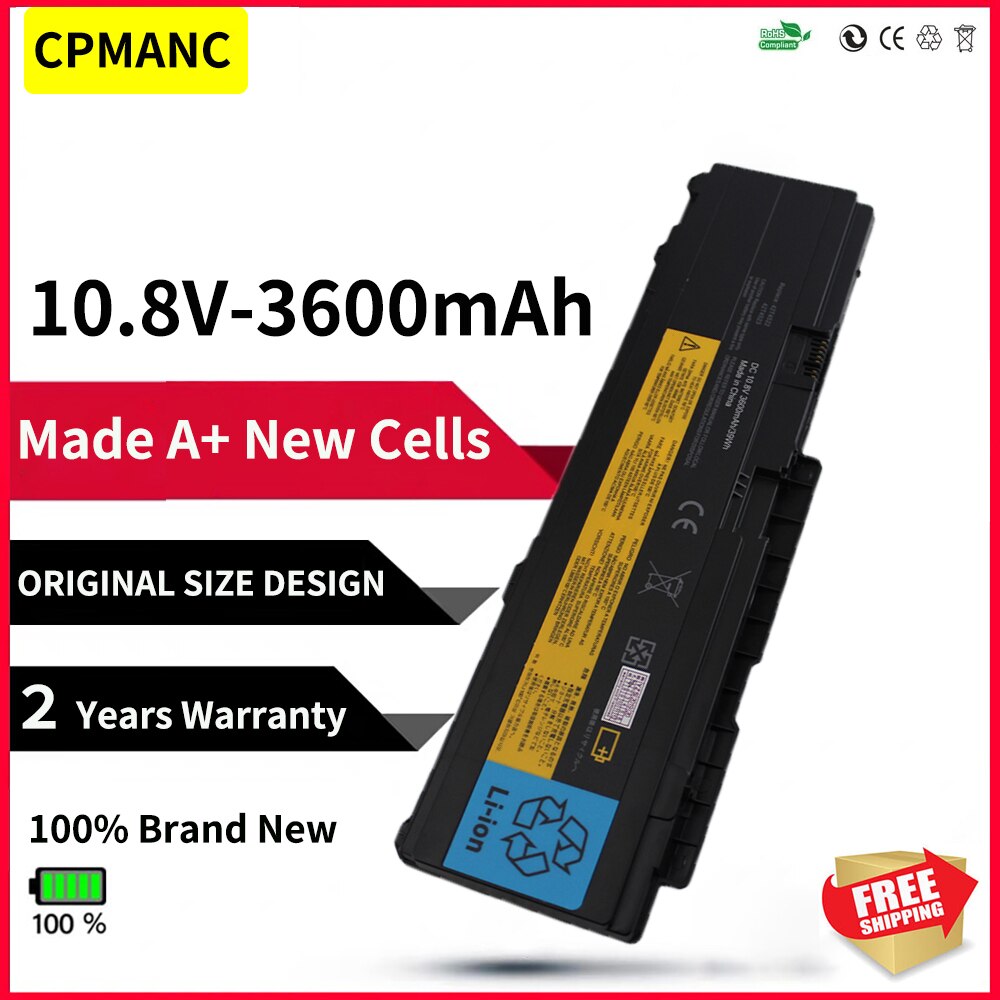 CPMANC 10.8V 3600Mah 6 Cell Laptop Battery for lenovo IBM Thinkpad X300 X301 (13.3" Widescreen) 43R1967 FRU 42T4522 42T4518