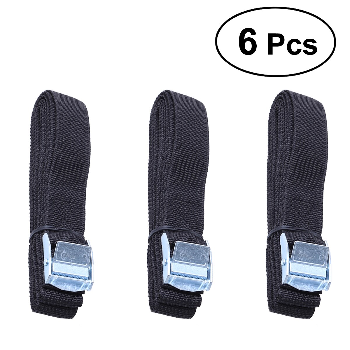 Lashing Straps Durable Quick Release Goods Bundler Luggage Strap Bandage with Buckle for Luggage Carrier Roof Rack: Black