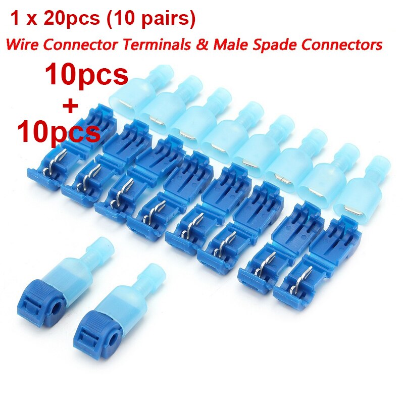 20/40Pcs Quick Elektrische Kabel Connectors Snap Splice Lock Draad Terminals Crimp Straight Lock Krimpen Wire Connector