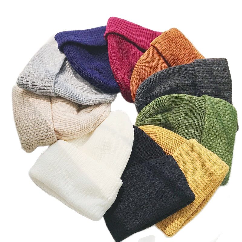 Gorro de punto elástico para hombre y mujer, gorro cálido a la , color verde, para invierno,