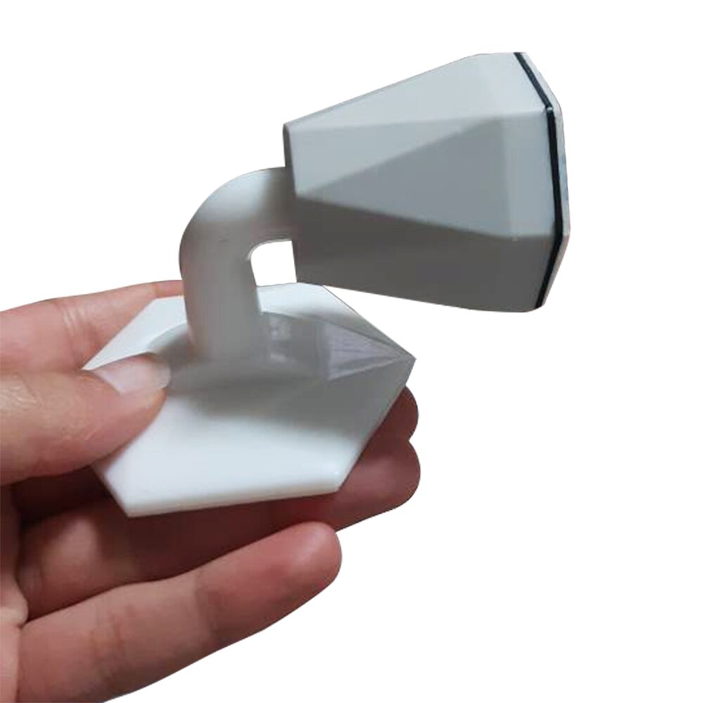 Mute non-punch silikone dørstopper touch toilet væg absorption dørprop anti-bump dørholder gear port modstand dør stop: Hvid grå 2