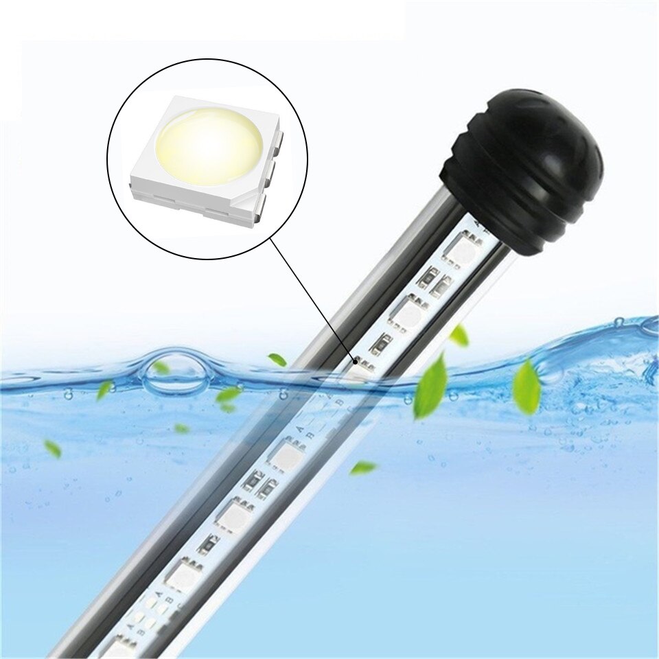 Gako White Light Aquarium LED Bar Light Aquarium for Fish Tank 28CM Amphibious Submersible LED Lamp Arowana Light