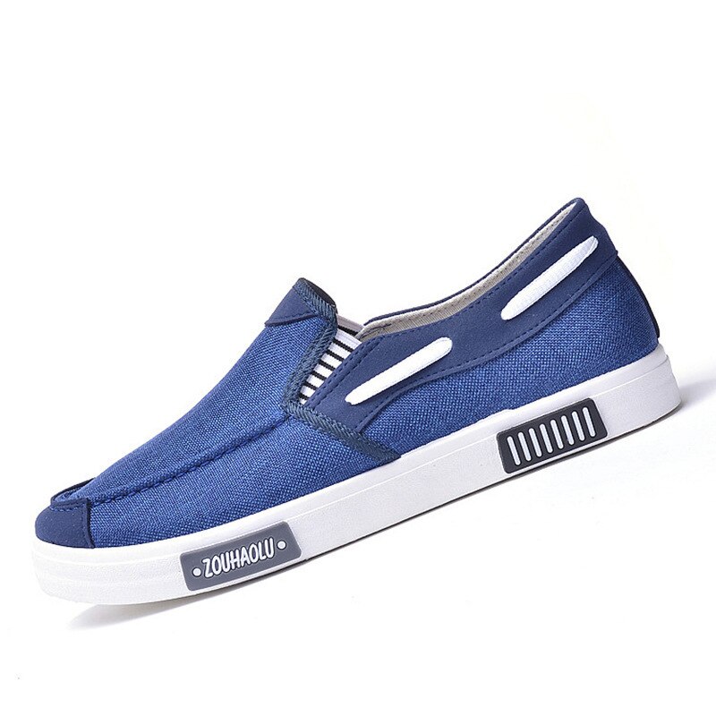 Chaussures d'été en toile pour hommes, Espadrilles, respirantes, décontractées, mocassins confortables, ultralégères, bateau paresseux,: Blue / 6.5