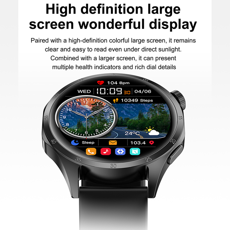 Dla HUAWEI GT4 sprytny zegarek mężczyźni 1,43-calowy ekran HD Tętno zdatność tor Bluetooth połączenie IP68 Wodoodporny sportowy smartwatch męnarty