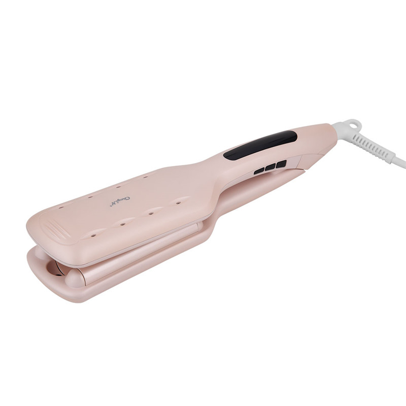 Hair Waver Ceramic Electric Hair Curling Flat Iron Temperature Display Hair Crimper with 3 Barrels Dual Voltage 31