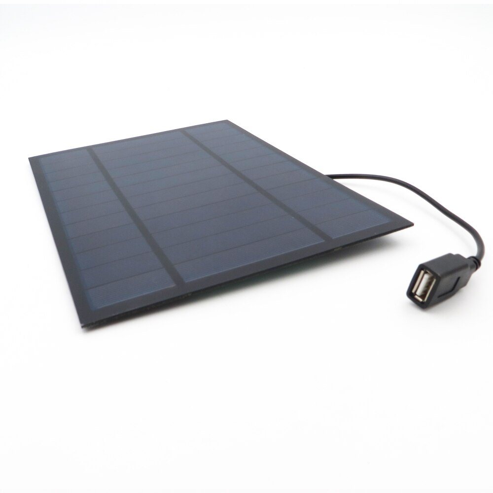 Solar Panel Charger 6V 6W Polycrystalline Solar Cell DIY Solar Charge Battery cable 30cm 5V USB output Solar Panel 6VDC