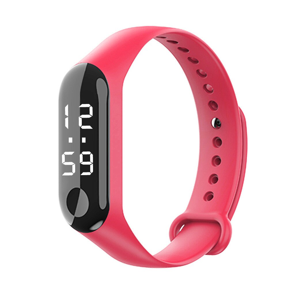 Digital Led Sports Watch Unisex Silicone Band Wrist Watches Men Women Digital Display Smart Watch: F