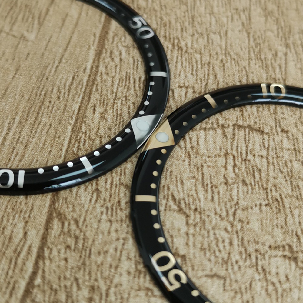 Bisel de reloj curvo de borde redondo de 39mm, anillo de aluminio a juego, accesorios de reloj modificados, insertos de relojes, piezas de reloj