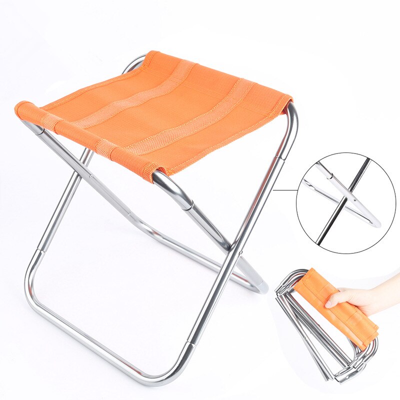 4 farben Klapp Angeln Hocker Leichte draussen Stuhl Faltbare Camping Sitze Wandern Hocker: Orange
