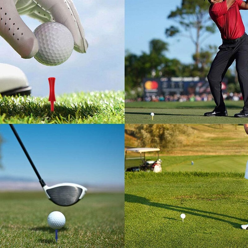 Crestgolf 70mm kestävä muovinen askel alas golf -t -paidat värikäs linna -t -paidat, rajoitetut golf -paidat, korkeuden säätö -muoviset t -paidat 50/ kpl