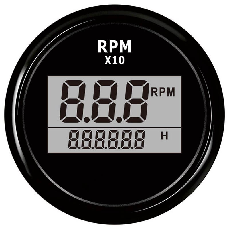 Tacómetro Digital LED para barco, medidor de hora de motor, fueraborda marino, medidor de RPM RV: Default Title