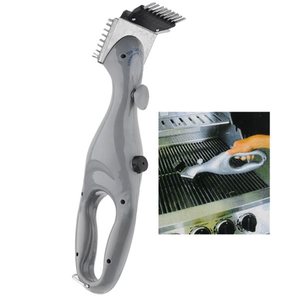 Gas BBQ Grill Cleaning Brush Barbecue Cleaner Clean Tools - Grey