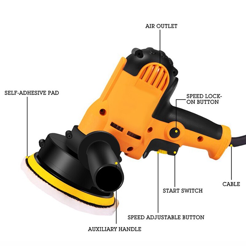 700W 110V 3700rpm Variable Speed Car polishing machine Electric cars Polisher Waxing Machine Automobile Furniture Polishing Tool