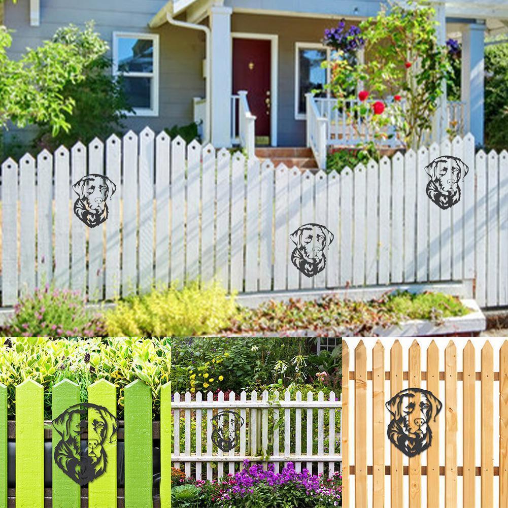 Stalen Metalen Silhouet Muur Fence Yard Decoratieve Outdoor Huis Huis Tuin Decoratie Tuin Decoratie Hond G4d7