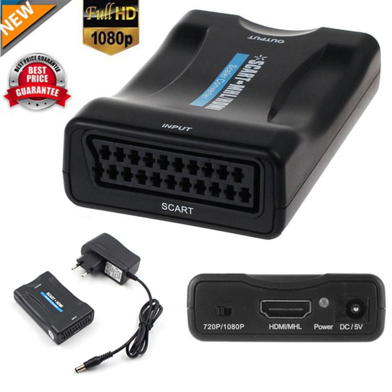 1080P SCART To HDMI Audio Video Converter Cable Adapter For DVD Player Television Digital Cables