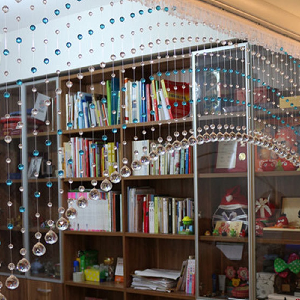 Crystals Glass Beads String Curtain Window DIY Wall Home Decor Wedding Backdrop Festive Decor