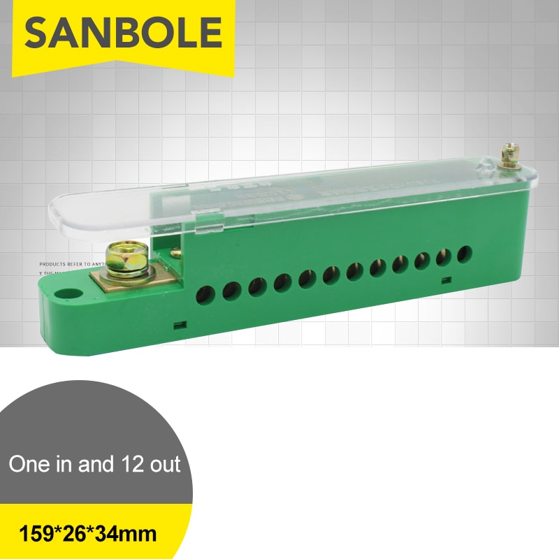 Een-In En Twaalf-Out Bedrading Terminal Blok Enkelpolige Verdeelkast Twaalf-Meter Huishouden Junction Draad splitter