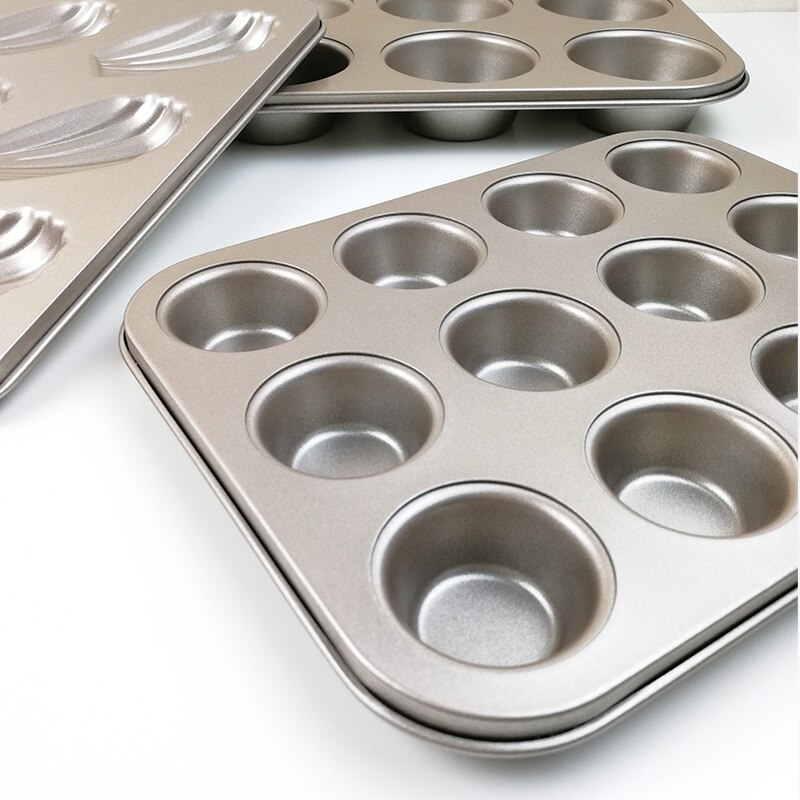 duty carbon steel cupcake baking tray 12 mini cup cupcake shaped cake pan,nonstick cupcake baking tray cupcake mold