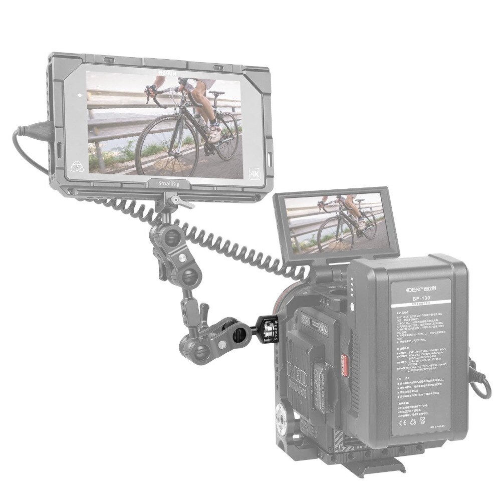 Smallrig dslr equipamento de câmera braço mágico ballhead com arri localização pinos 2114c