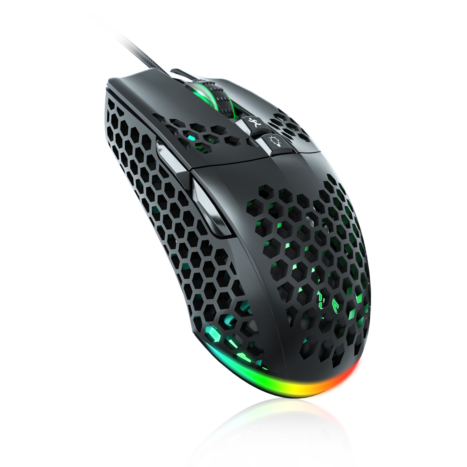 Solakaka sm900 Gaming-Maus 12800dpi programmier bare Computer ergonomische Mäuse für MacBook PC: Black