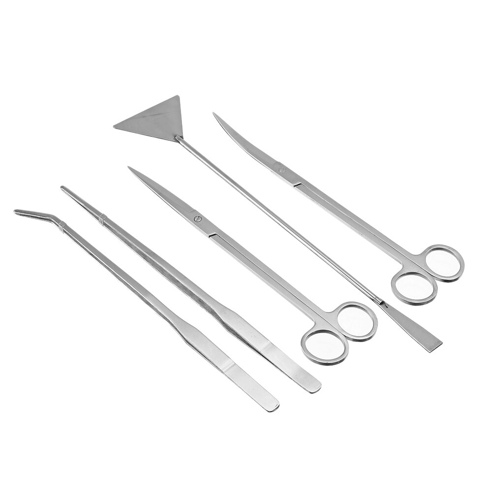 Aquarium Gereedschap Set Planten Pincet En Schaar Gras Rvs Cleaning Tools Planten Aquarium Onderhoud Accessoires