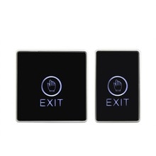 Touch Exit Button Backlight LED Surface Mount Door Release Exit Switch Button for Access Control System
