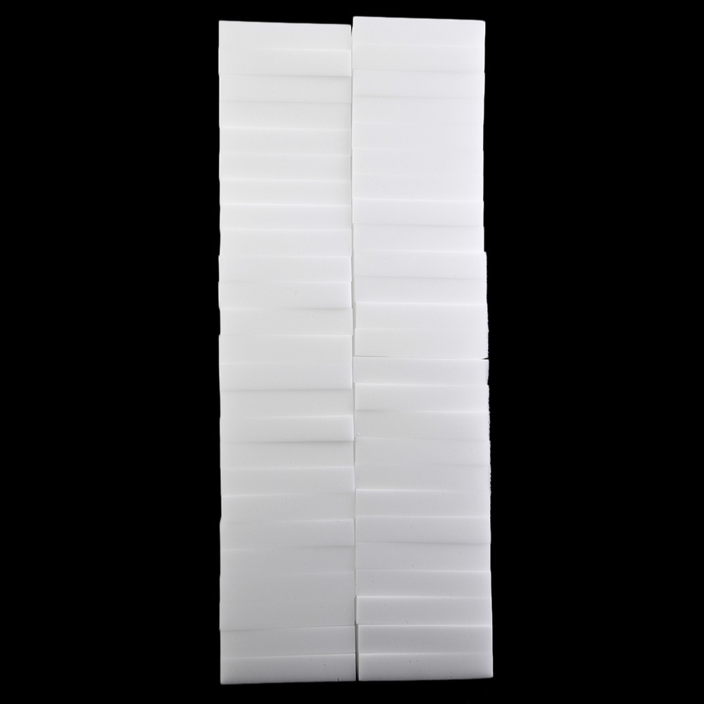 100Pcs/lot White Magic Sponge Cleaner Eraser Multi-functional Cleaner Melamine Sponge for Kitchen Bathroom Cleaning 100x60x15mm