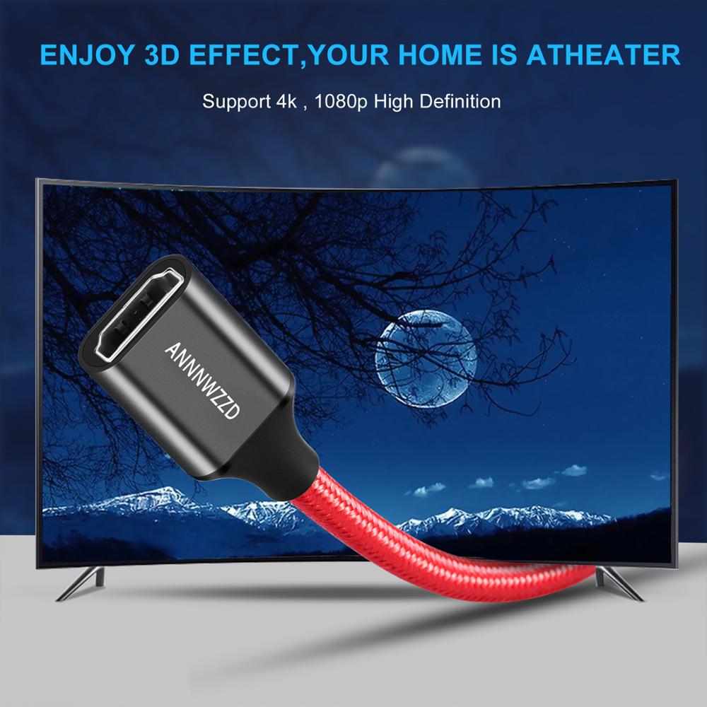 Hdmi-Compatibel Extender Kabel 4K 60Hz V2.0 Man-vrouw Kabel Voor Hdtv Nintend Schakelaar PS4/PS3 Hdmi-Compatibel Extension