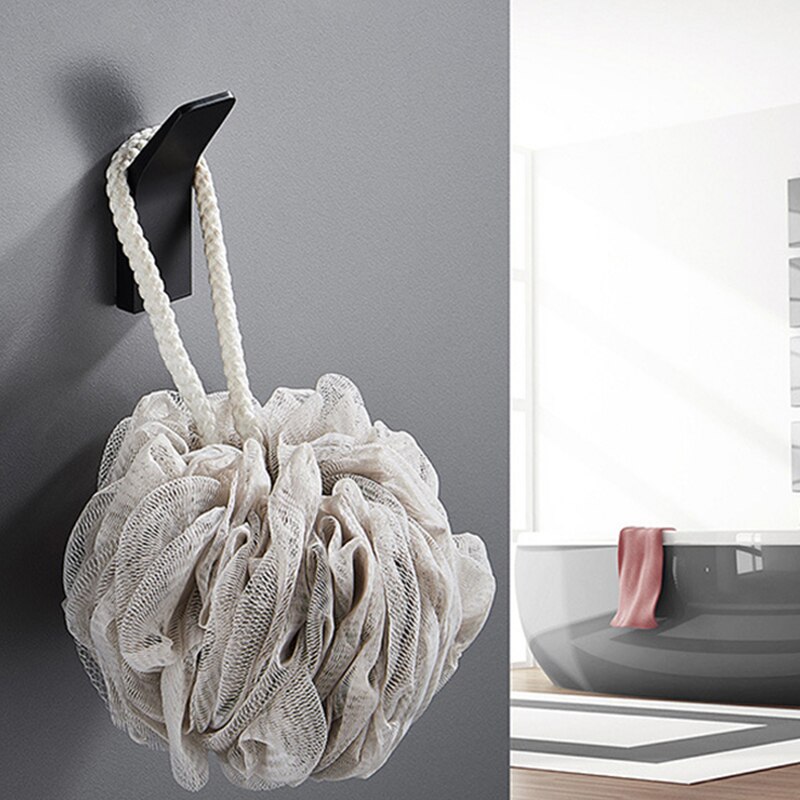 Zwart Gewaad Haak Muur Haak Handdoek Haak Voor Badkamer Kapstok Roestvrij Haak Hanger Kleerhangers Voor Keuken Hardware Badkamer