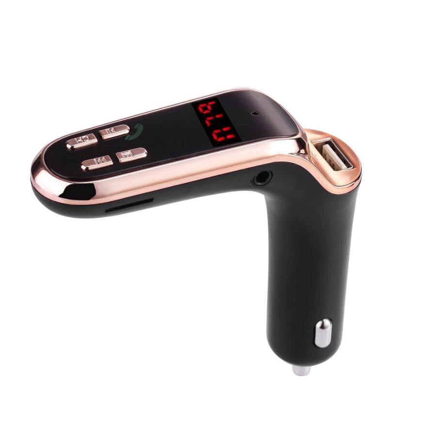 Autolader 5v/2.5a bluetooth autokit handsfree fm-zender radio  mp3 speler usb lader aux voor iphone 7 voor samsung  s8