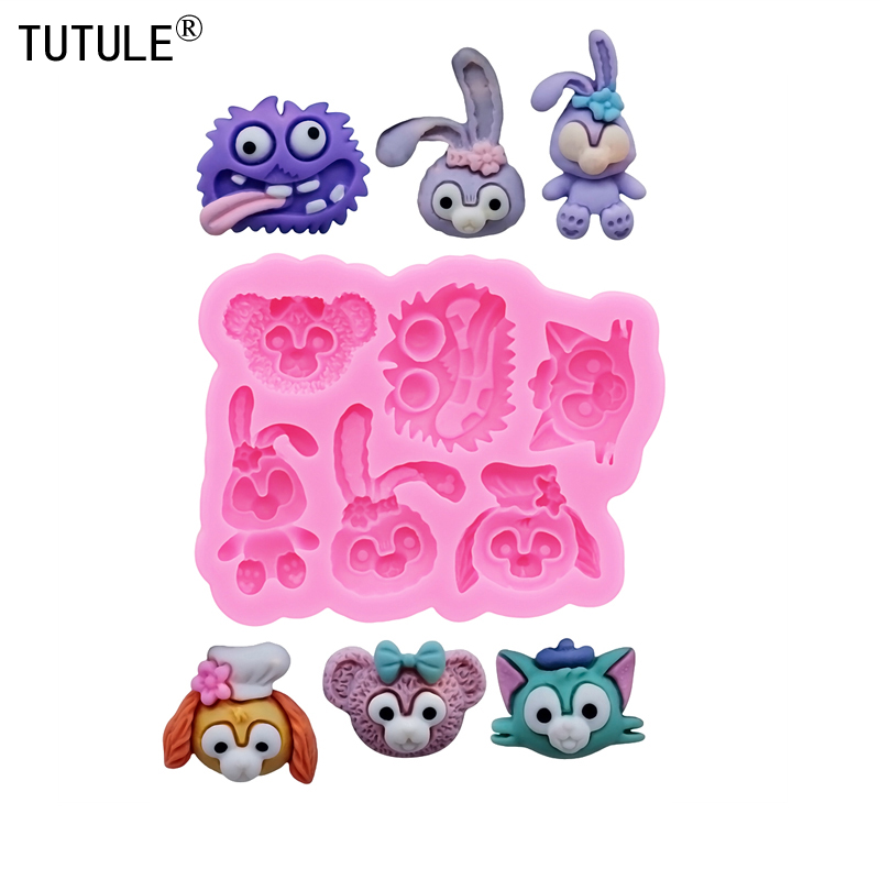 3D Pilz Zubehör Silikonform DIY Schmuck Zubehör Ohrringe Tonne Epoxidharz Silikonform Schokoladenkuchen Dekorform: violett