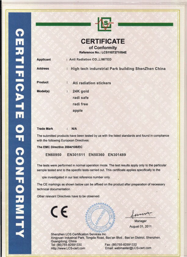 2019hot produto realy trabalho tem teste por morlab laboratório shilled radiação 99.8% radi seguro anti radiação adesivo 5 pçs/lote livre shppin