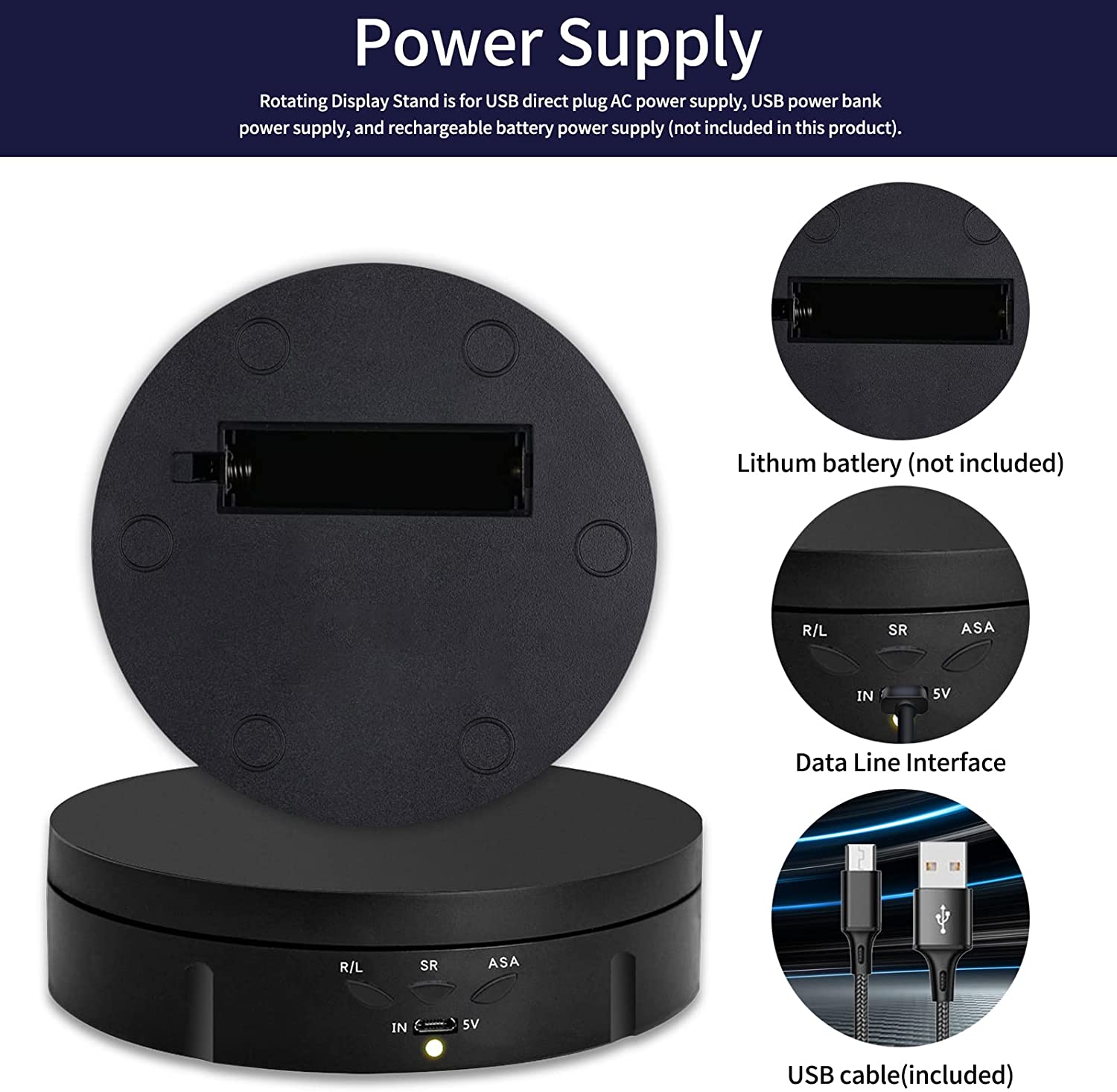 Rotating Display Stand 360 Degree Motorized Rotating Turntable For Photography Product Displays Jewelry Watches 3D Models