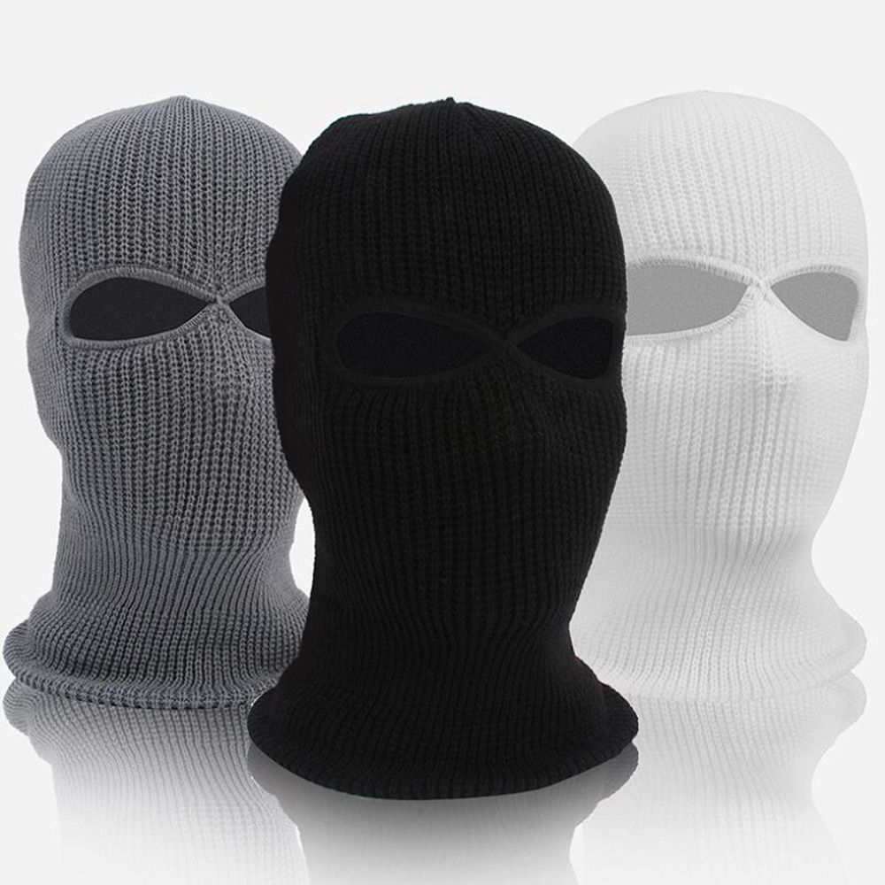 Knitted Riding Mask Full Face Windproof Unisex Face Mask for Cycling Outdoor Winter Fleece Hood Hat Sport Equipment