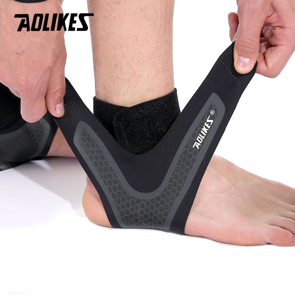 AOLIKES Fitness Ankle Brace Ankle Strap Gym ankle Protection Running Sport Support Guard Foot Bandage Elastic Black univers