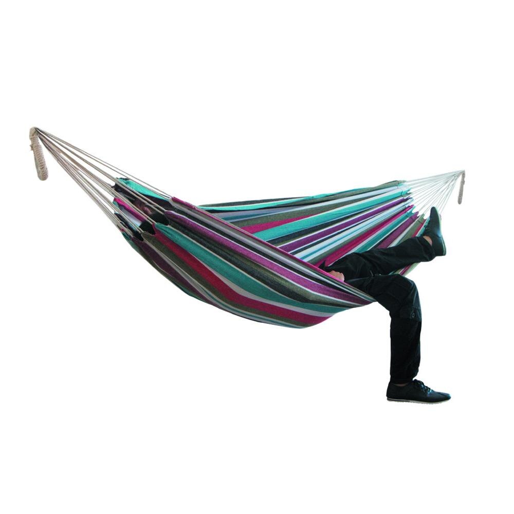 Vaellus camping 200 x 150 cm riippumatto kannettava kangas turvarippumatto riipputuoli keinu ulkona kahden hengen vapaa-ajan riippumatot cd: B