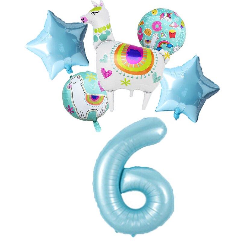 Cartoon Animal Alpaca Aluminium Foil Balloon Set cartoon animal llama balloons decoration Birthday Wedding favors balloons: Camouflage