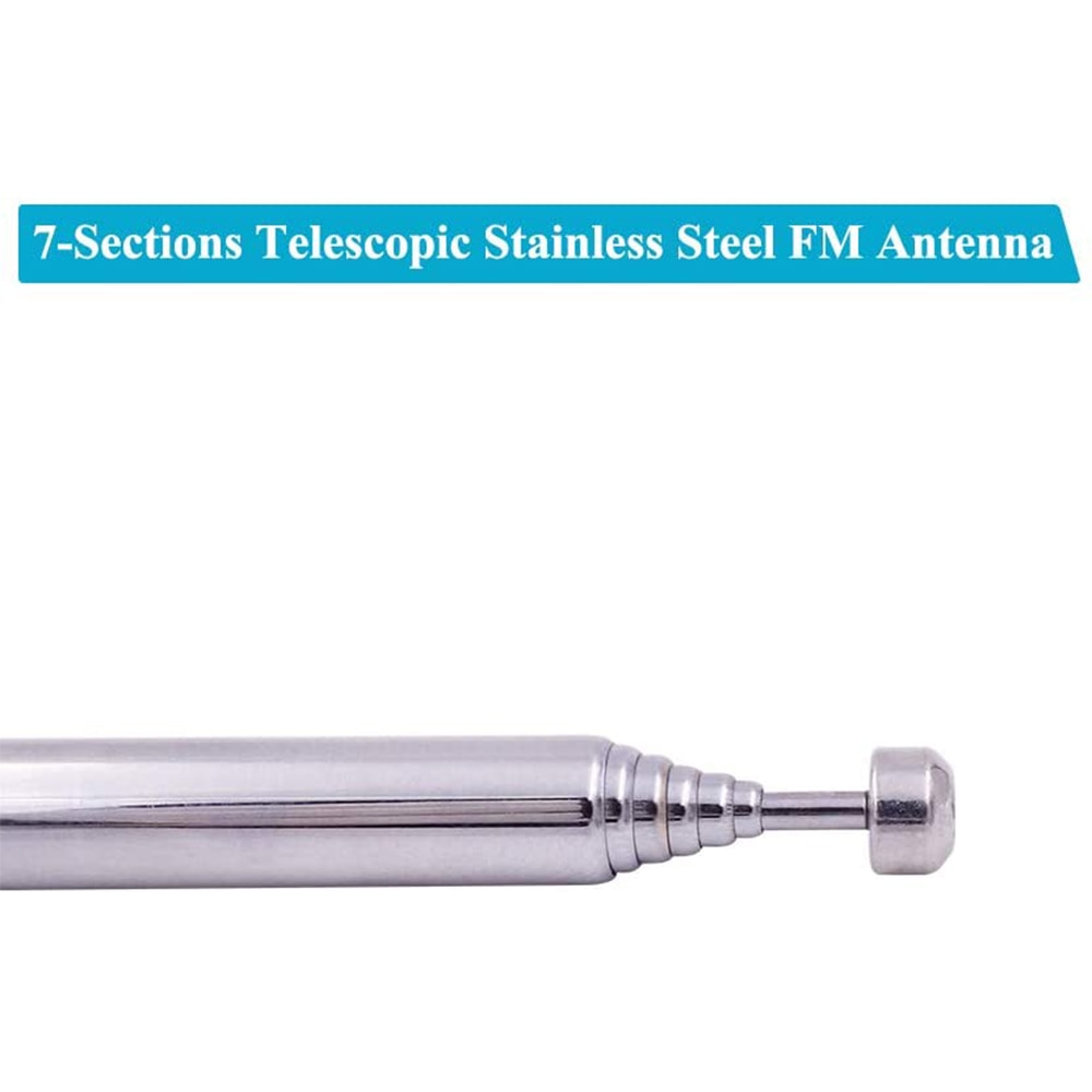 FM Antenna Telescopic 75Ohm Screw F Type Male Plug Jack Connector Adapter FM Radio Antenna for AV Stereo Receiver Home Amplifier