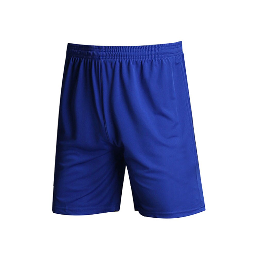 Jogging hombres pantalones cortos sólido Fitness Atlético gimnasio deportes transpirable correr cintura elástica entrenamiento de secado rápido Casual fútbol: Azul / XL