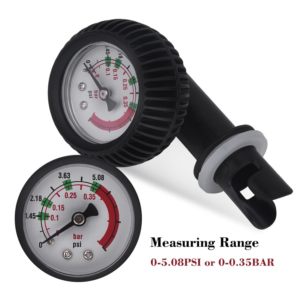 5,08 PSI Luft Manometer Thermometer Stecker Für Aufblasbare Stiefel Kajak Floß Surfen